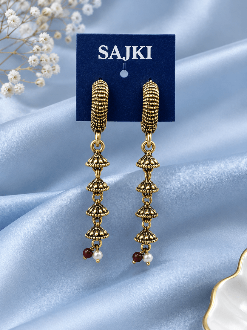Royal Jhumka Cascade Earrings - Image 1